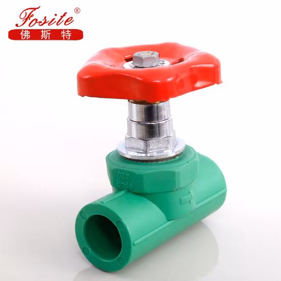 Válvula de compuerta plástica de la válvula de cierre del material de construcción de la instalación de tuberías de alta calidad de PPR